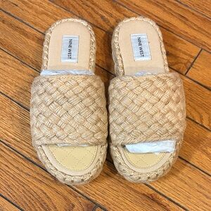 Nine West Tan Braided Sandals